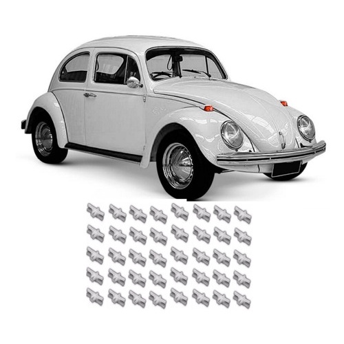 Jogo C/ 40 Pecas Grampo Friso Lateral Estreito Fusca em Oferta na Shopee