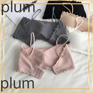 PLUM Camisole Full Cup Free Sleep Tube Top Breathable Fitness Underwear Thread Lingerie Brassiere Bras/Multicolor