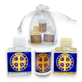 São Bento Kit Proteção Oleo Sal E Agua Benta em Oferta na Shopee