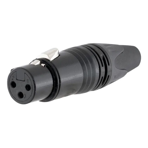Plug Xlr Femea Mxt 64.1.565 Preto Profissional C30fn3b