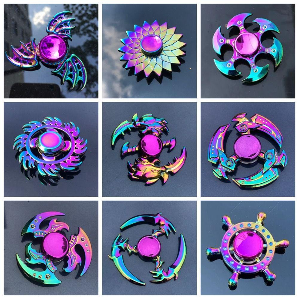 DARON Hand Spinner , Dragon Wings Alloy Metal Rainbow Finger Toys Anti-Ansiedade Alta Velocidade Pressão Fingertip Gyro