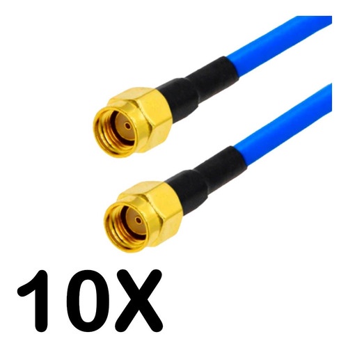 10 Pigtail Ubiquiti  P/ Rocket M5 Rocket Ac, Rb 912 Sma/sma 50cm Alta Performance - SMA-SMA 0.5m