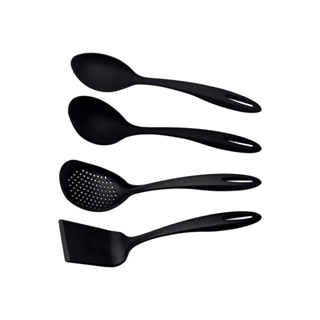 Jogo de Utensílios Ability em Nylon Preto 4 Peças - Tramontina em Oferta na Shopee