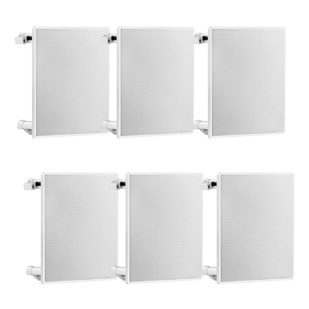 Kit 6 Arandelas Frahm Quadrada 6  40 Watts Rms 8 Ohms - Branca em Oferta na Shopee