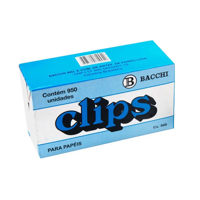Clips galvanizado NR 1 com 950 unidades Bacchi em Oferta na Shopee