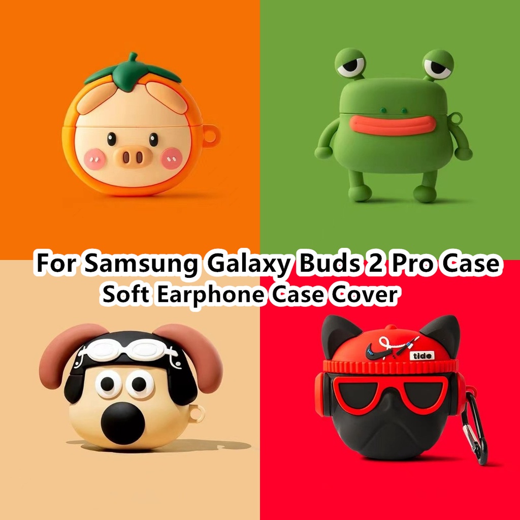 【 Fast Shipment 】 for Samsung Galaxy Buds 2 Pro Case Cartoon Caracol Rosa Inovador Para Casing Capa Macia Fone De Ouvido