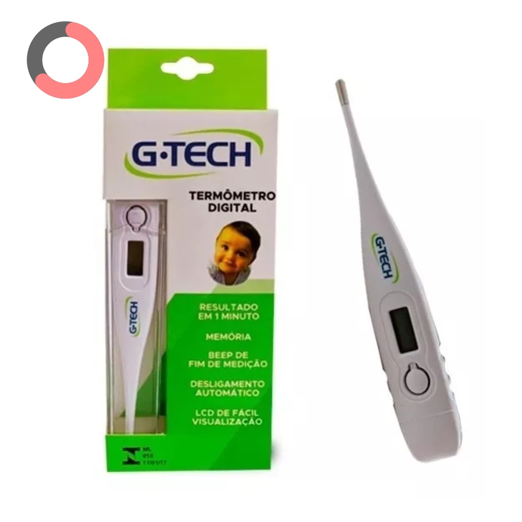 Termômetro Digital Branco G-Tech Novo Original em Oferta na Shopee