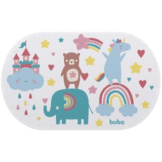 Tapete Para Banho Arco-íris 38x69cm Colorido 100% PVC Com Ventosas Resistente Infantil