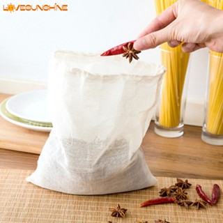 1/50Pcs Saco De Algodão Para Cozinha Tipo Drawstring Decocting Herb Ted Filter Bag Sopa Reutilizável Filtro De Leite