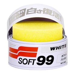 Cera Soft 99 automotiva White Cleaner Para Carros Brancos e Claros 350g revitalizadora automotiva