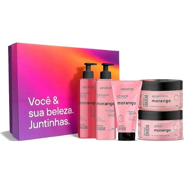 Kit Experiência Banho Dia A Dia C/ 5 Itens Morango - Labotrat