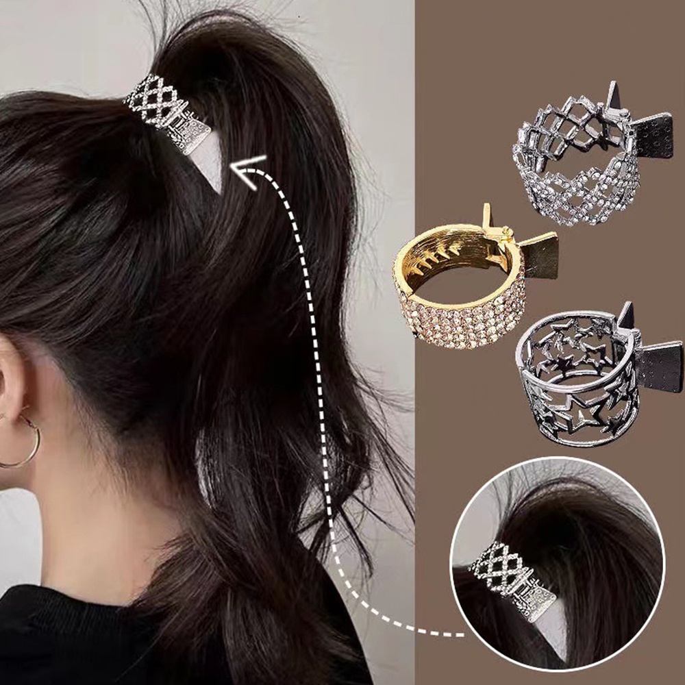 Pérola Strass Cabelo Garras Menina Alto Rabo De Cavalo Presilha Fixa Grampo De Garra Sentido Avançado Acessórios Touca