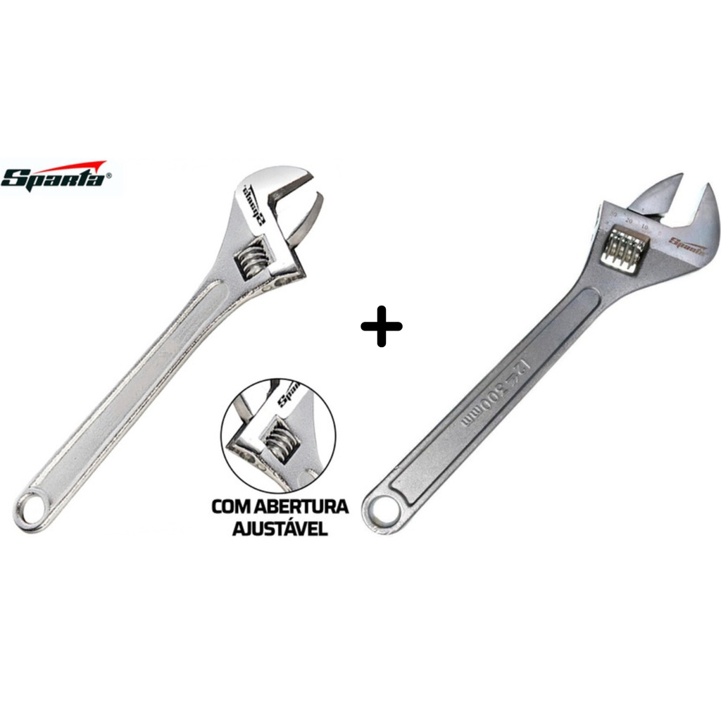 Kit Chave Inglesa 10’’ 250mm + Chave Inglesa 12’’ 300mm