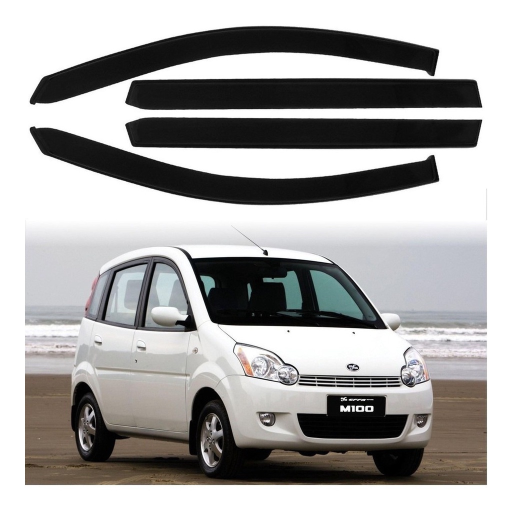 Calha De Chuva Defletor Effa M100 2007 A 2011 4 Portas Fume Ecoflex 75.002A