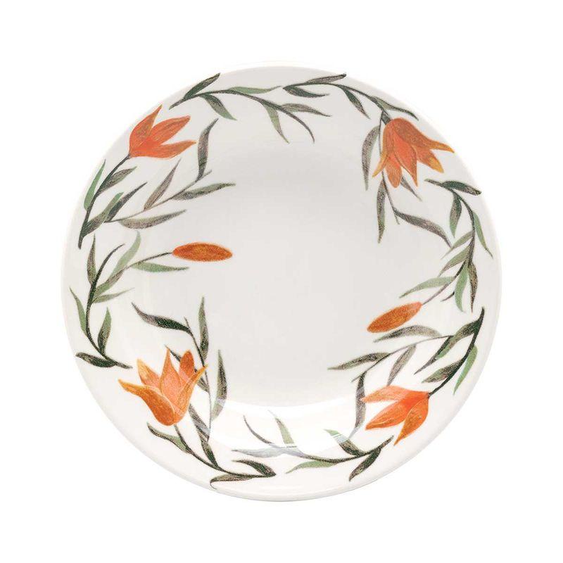 Jogo De 6 Pratos Fundos 21,5 Cm Donna Lírios em Oferta na Shopee