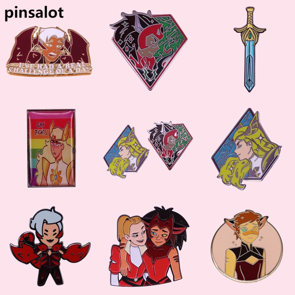 Broches De Melhor Qualidade Nostalgic Anime Mestre Do Universo Esmalte Escorpião CatraDora Catra Adora Lésbica LGBT Crachá Presentes em Oferta na Shopee