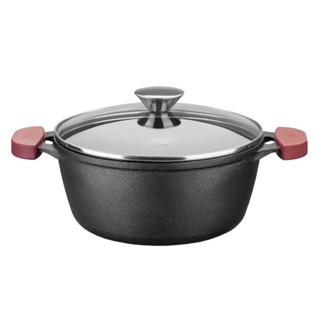 Caçarola De Ferro Fundido MTA 8339 N18 Com Tampa De Vidro 1,6 Litros