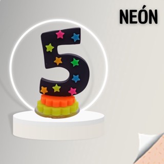 Vela Neon Pavio Mágico para Bolos e Festas