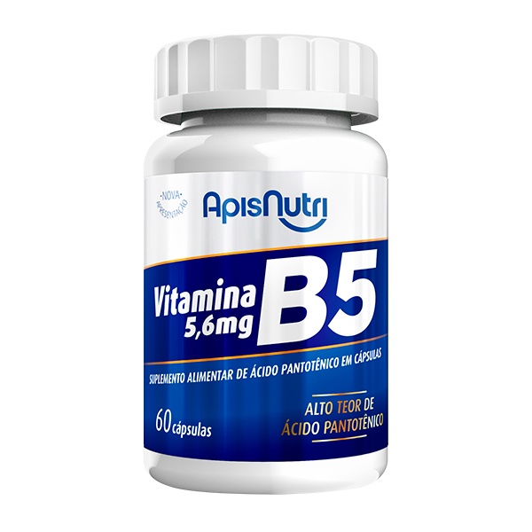 Suplemento de Vitamina B5 5,6mg 60 Cáps Apisnutri - SV em Oferta na Shopee