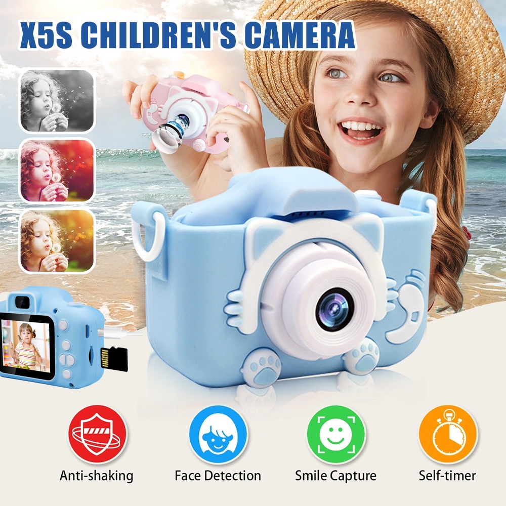 X5S Mini Câmera Digital Infantil 20MP Lente Dupla 2.0 polegadas IPS Tela 1080P Vídeo Vídeo Moldura Fotográfica Bonito Presente de Natal PK Andoer X8