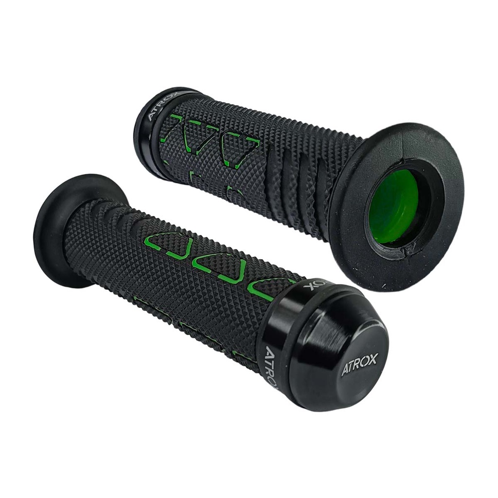 Manoplas Esportivas Biz Xre Bros Falcon Alumínio C/ Peso Universal Preto/ Verde — imagem 2 de 2