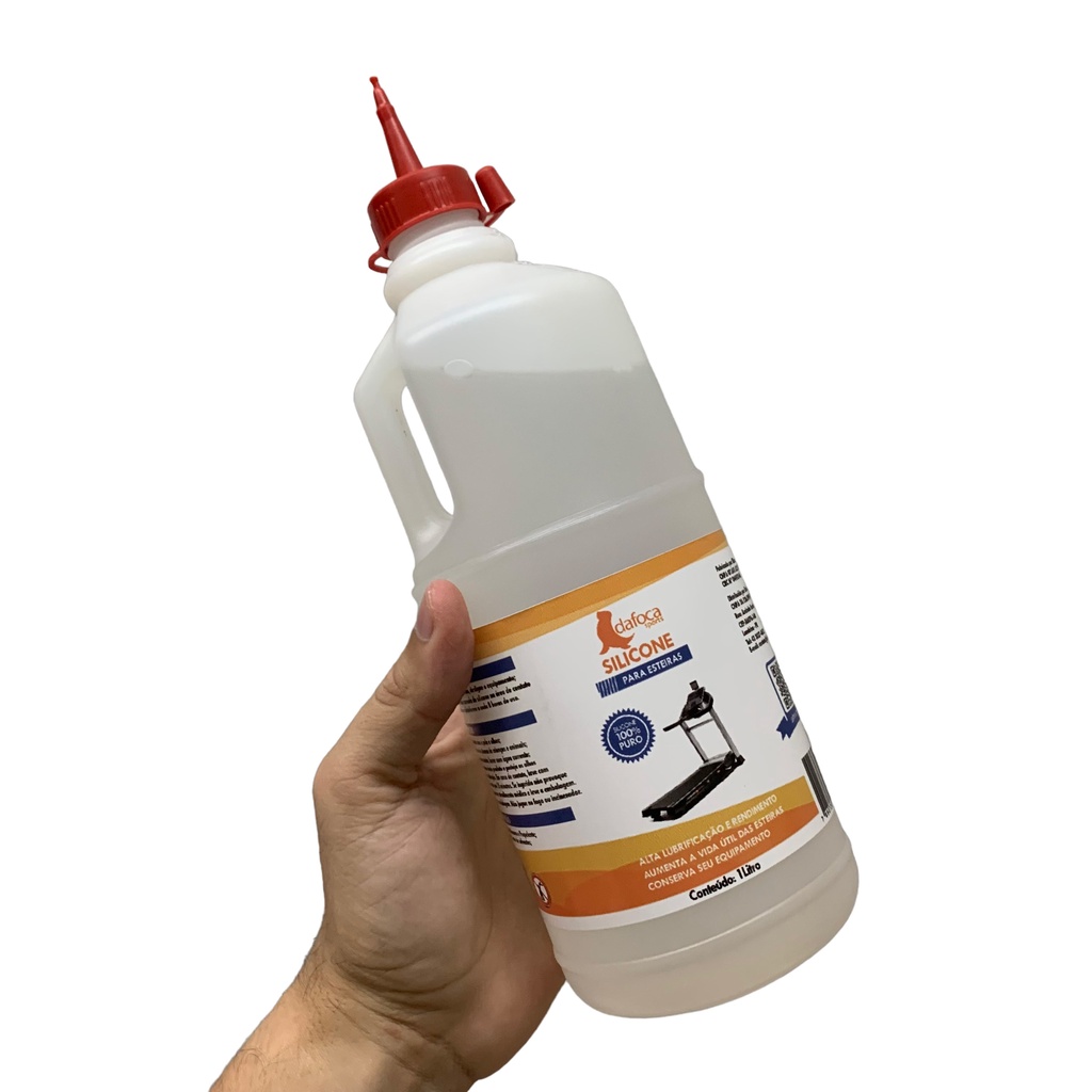 1 Litro Silicone Lubrificante Para Esteiras Elétricas e Uso Geral Dafoca Sports
