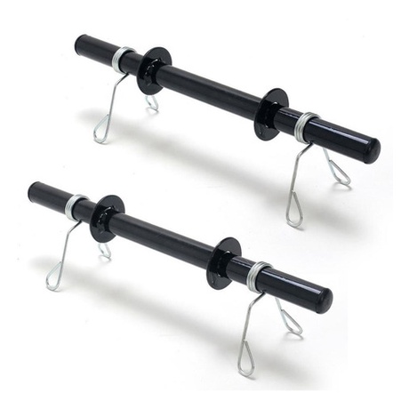 Par de Barras Oca Preta C/Presilha 40cm  - BCO40