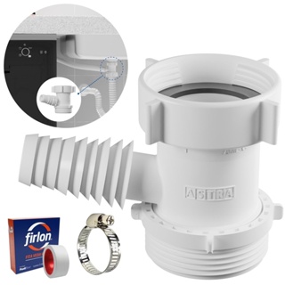 Adaptador Para Máquina de Lavar Louça + Abraçadeira Aço Inox 1" + Fita Veda Rosca em Oferta na Shopee