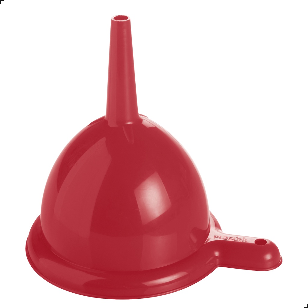 Funil Pequeno De Plastico Cozinha 11cm Vermelho Plasutil em Oferta na Shopee