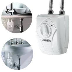 Aquecedor de Água Elétrico Versátil Lorenzetti 127V 5500W Branco Aquecimento Pia Cozinha Lavatório
