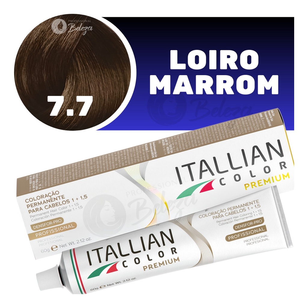 Coloraçao Itallian Color  7.7 (77) Chocolate Claro - Beauty