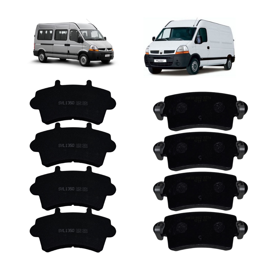 Pastilha de Freio Dianteira + Traseira Renault Master 2.8 2.5 2003 á 2012 em Oferta na Shopee