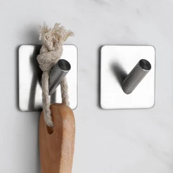 Gancho De Parede Inox Adesivo Pendurar Roupas Chaves 10 Pçs