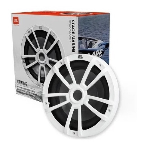 Subwoofer Maritimo 10  JBL Stage Marine 200 Watts Rms - Branco