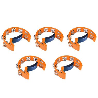 Pandeiro Meia Lua Liverpool Laranja Profissional 5 Uni PML001