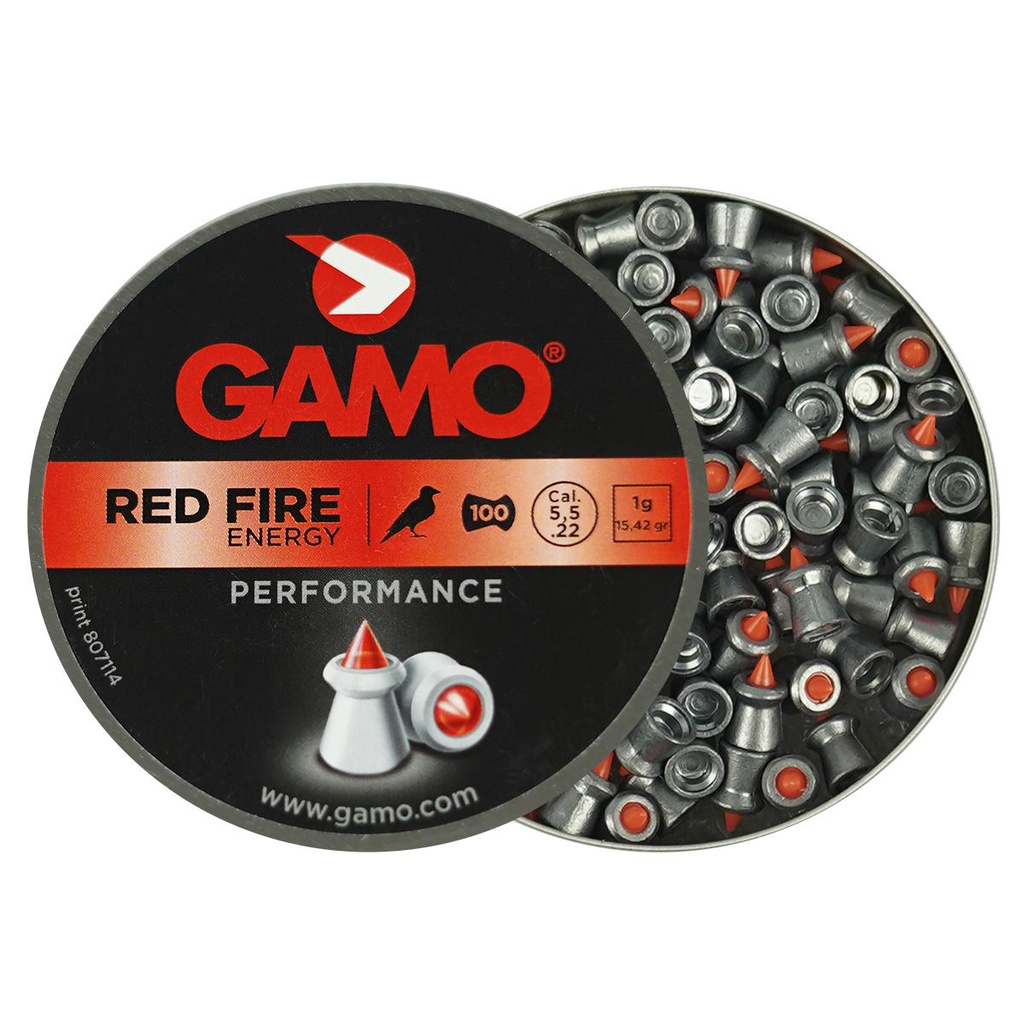 Chumbinho Gamo 5.5mm Red Fire Lata 100un. em Oferta na Shopee