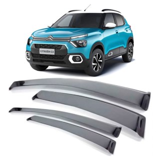 Calha De Chuva Defletor Citroen C3 2022 2023 4 Portas Acrilico Fume - Tiger CT4600