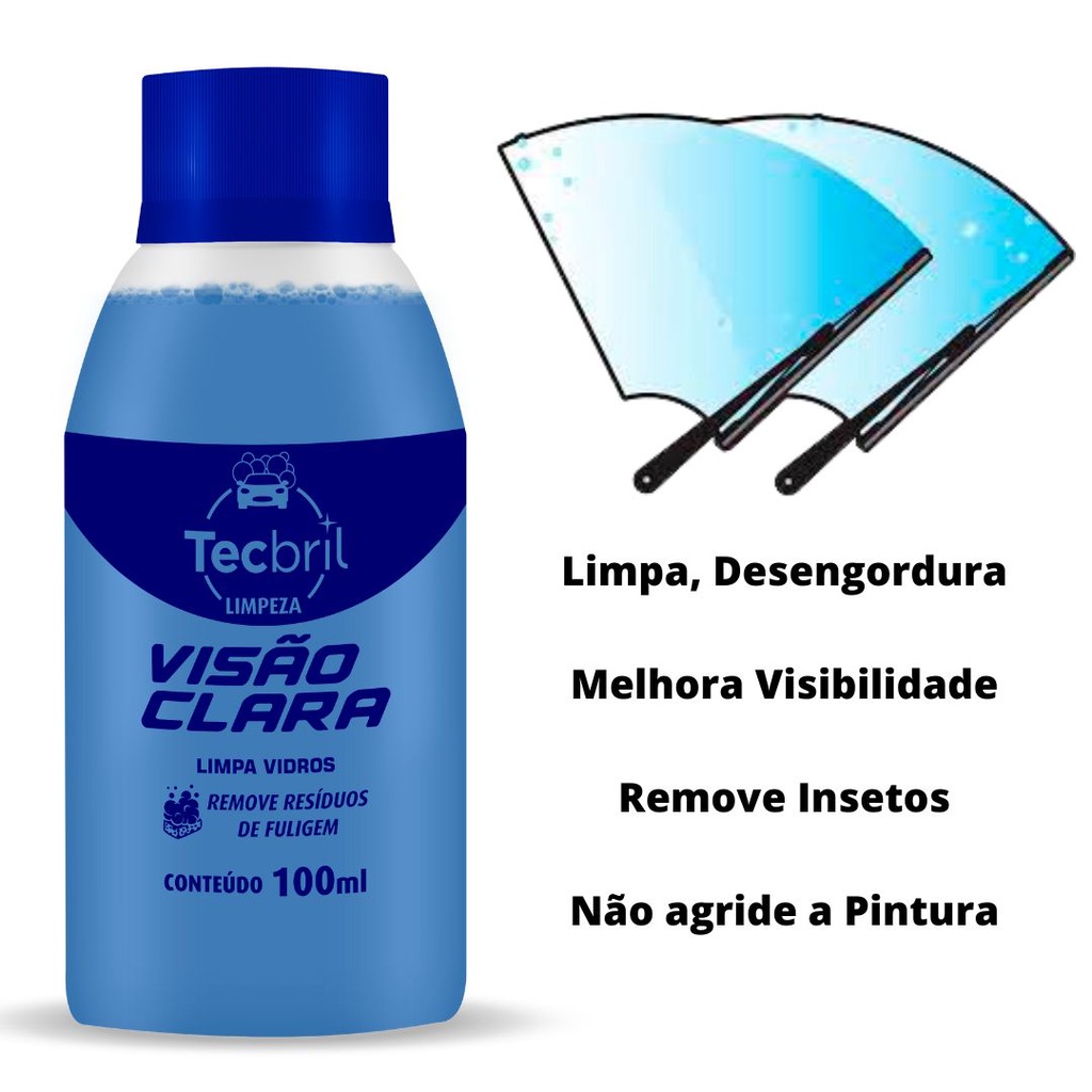 Limpa Vidros Parabrisa Visão Clara Tecbril 100ml
