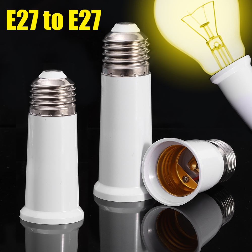 E27 Conversor De Soquete De Lâmpada De Comprimento/E27 A E27 Suporte De Extensão/Acessórios Led/Tampa De Parafuso Doméstica 65/95/120mm em Oferta na Shopee