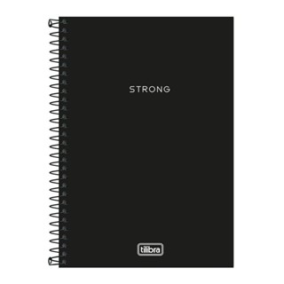 Caderno espiral capa plástica pautado 1/4 80 folhas Neon Preto Tilibra