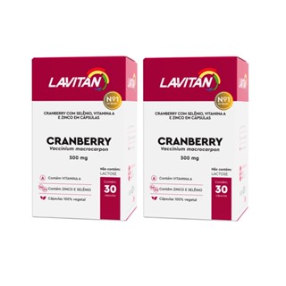 Multivitamínico Lavitan Cranberry Selênio 30 Caps 2 Caixas