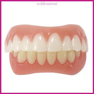 Soldoutoutout Cobertura Inferior Superior Falsa Perfeita Snap Facetas De Sorriso Conforto Dentes Falsos Instantâneo Cosméticos T
