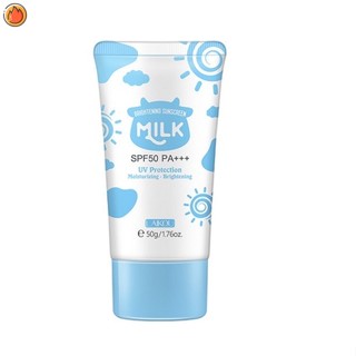 Protetor Solar Facial Leite Fps 50 + Hidratante Creme Fino Para Branqueamento Da Pele YKBR