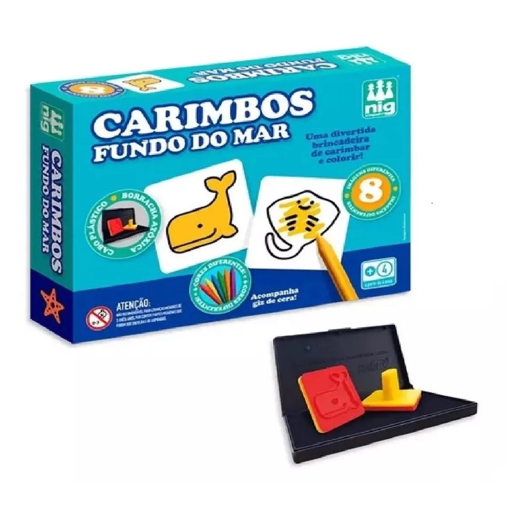 Detalhes do Jogo Infantil Educativo Carimbos Colorir Pets 0131 - Nig