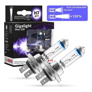Par De Lampadas Bosch H7 Giga Light Plus 120 120% + Luz em Oferta na Shopee