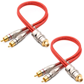 2 Cabos Y RCA Blindado Techone 2 Machos 1 Femea Vermelho Blindados 5mm Plug Metal Som Automotivo Conectores Duplos Banhado a Ouro Proteção Contra Ruídos Fio De Cobre Caixa Bob Paredão em Oferta na Shopee