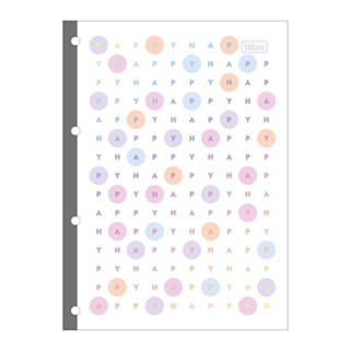 Bloco para fichário universitário Tiliflex Happy 4 furos 80 fls Tilibra