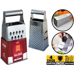 Ralador Multiuso 4 Faces Aço Inox Cozinha Chocolate Nozes Clink CK4564
