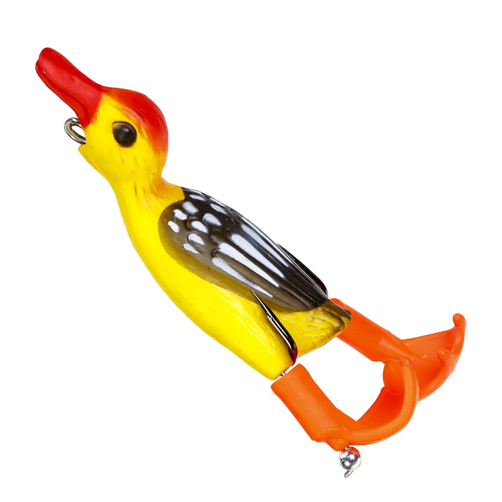 ISCA ARTIFICIAL PATO WHOPPER PLOPPER COM DUPLA HÉLICE E ANTI ENROSCO 9CM