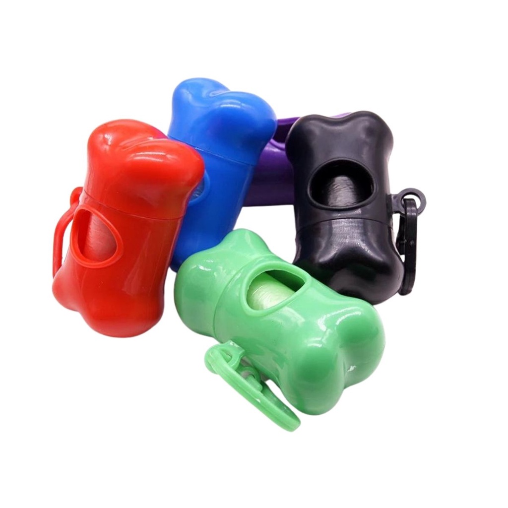 Kit Cata Caca com Porta Saquinho para Cachorro Gato Pet c/ 1 Refil Sacola Plástica Higiene
